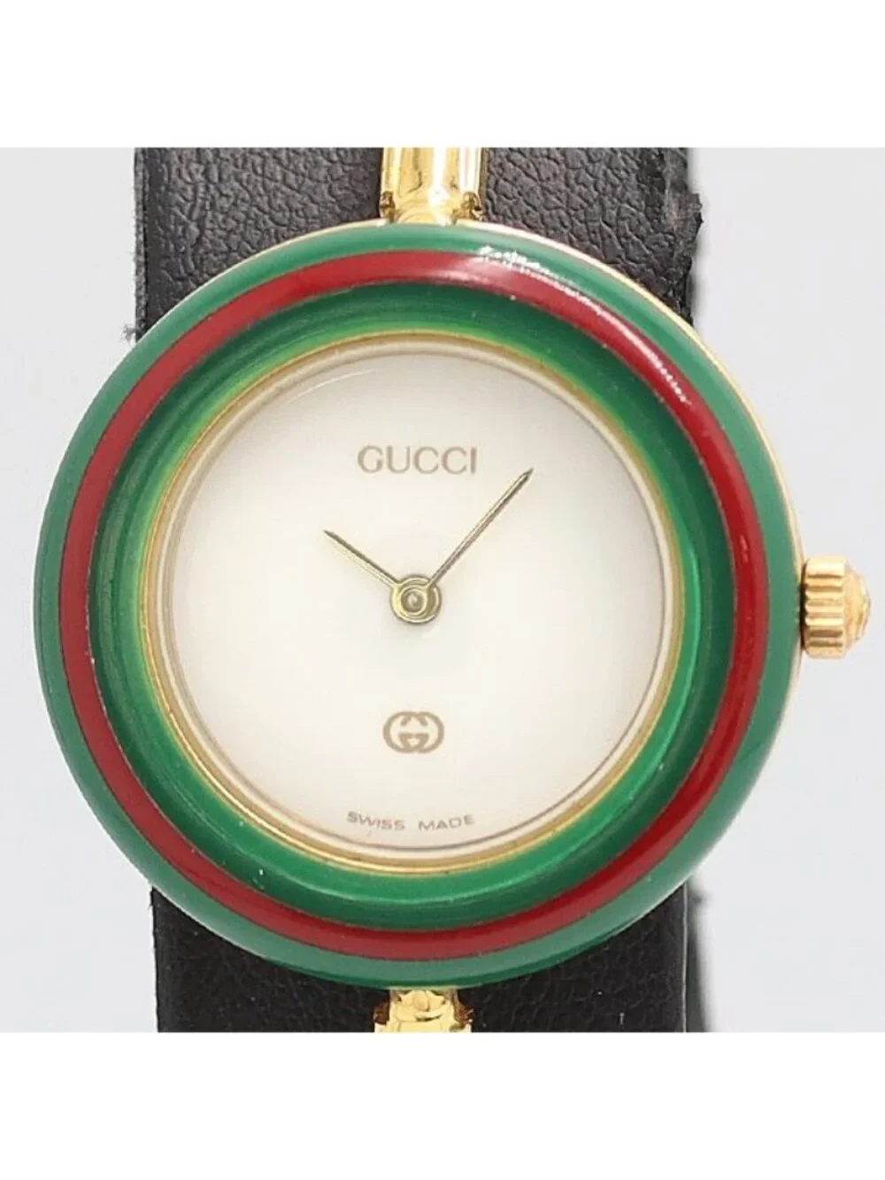 Gucci Change Bezel 11 12 Quartz White Dial Watch